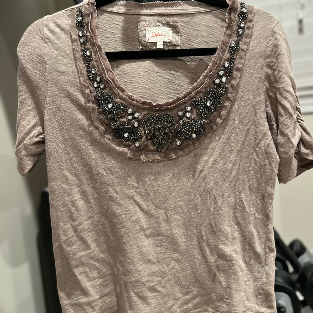 BLING Deletta top from Anthropologie size M